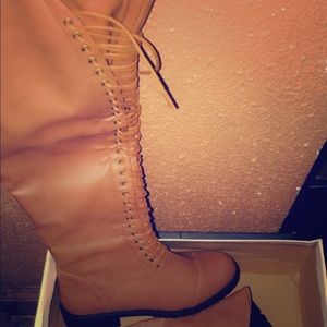 Thigh High Lace Up Boots